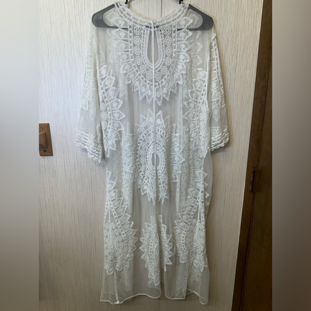 Rachel‎ Zoe White Textured Kimono - Picture 6 of 8